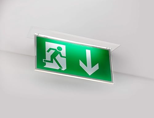 McShine - LED Fluchtwegleuchte I FL-919 I IP20 I Exit Schild 230V I Notausgangsschild Notbeleuchtung Led mit Akku zur Wandmontage bei Stromausfall Emergency Light - Cheap-Us