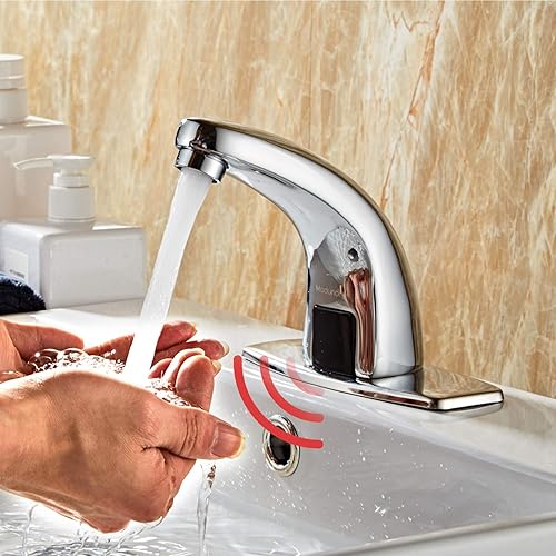 Modundry Sensor Wasserhahn, Automatische Infrarot Waschtischarmatur Smart Berührungslos Waschbecken Handwaschbecken mit Steuerbox für Küche Badezimmer Haushalt und gewerbliche Zwecke - Cheap-Us