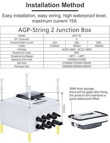DC Trennschalter PV Anlage DC12V-DC400V 4 String 2 polig 30A IP67 Wasserdichtes Solar Leitungsschutzschalter Sicherungsautomat (4 in 4 out) - Cheap-Us