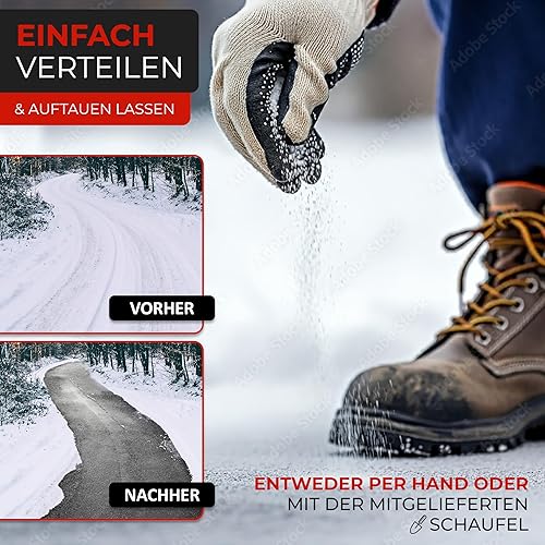 Auftausalz oder Streusalz 10kg ist der perfekte Schnee Salzstreuer - Schützen Sie Ihre Liebsten! Unser Winterstreumittel sichert Ihre Wege im Winter | Streugut aus 98% Nacl | Natureflix (10 kg) - Cheap-Us
