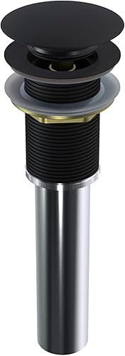 BERNSTEIN® Ablaufgarnitur für Waschbecken und Waschtisch Pop-Up Verschluss Waschbeckenstöpsel für Becken ohne Überlauf - Schwarz matt - Cheap-Us