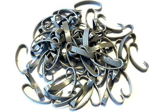 Clips für PE Rohrisolierungen 120 Stück Grau | Klammern für Isolierung Krallen Klemmen Verschlußklammern - Cheap-Us