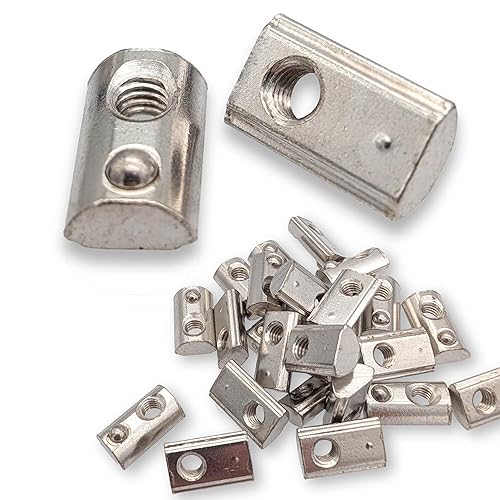 100x M3 Nutenstein für 6mm Nut 6 mit Zentrierung und Federkugel für 3D Drucker und CNC 20x20 Hammermutter 2020 - Cheap-Us