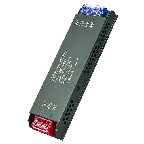 URAQT Trafo LED Transformator,24V Netzteil Trafo 230V auf 24V 200 W LED Trafo 8.33 A, AC 230 V auf DC 24V Treiber Schaltnetzteil Kompakter Extrem Dünner Konstantspannung Niedervolttrafo für LED Lampen - Cheap-Us