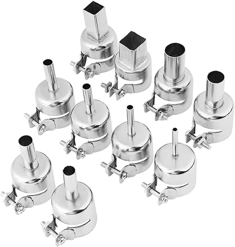 10 Stück Heißluftpistolen-Düsen-Sets, Heißluft-Lötstation, Reparaturdüse, Kompatibel mit 850 850A 852 852D 852D - Cheap-Us