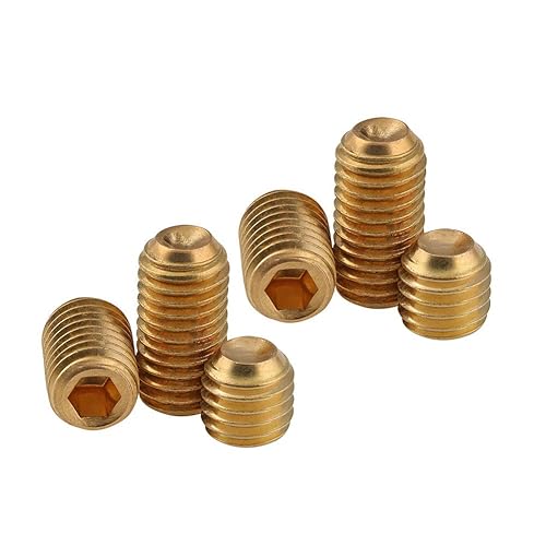 BOZONLI Madenschraube Inbusschrauben Messing Cup Punkt Innensechskant-Stellschrauben, M4×10mm,20 pcs - Cheap-Us