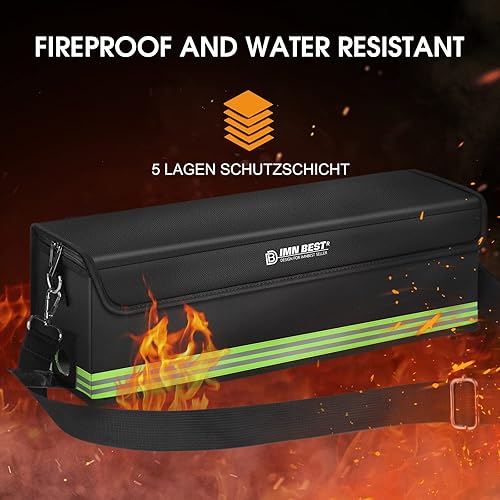 ImnBest Ebike Akku Tasche Feuerfest,Wasserdicht & Explosionssicher Lipo Safe Bag für Lagerung Für Lagerung,Transport,Aufladung (43CM) - Cheap-Us