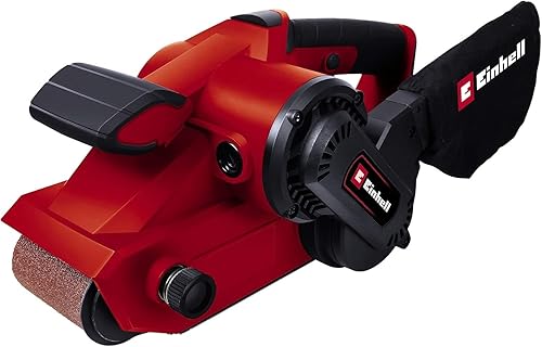 Einhell Bandschleifer TC-BS 8038 (800 W, präziser Bandlauf mit Feinjustierung, keramische Schutz-Einlage, Zusatzhandgriff, integrierte Staubabsaugung, inkl. Schleifband) - Cheap-Us