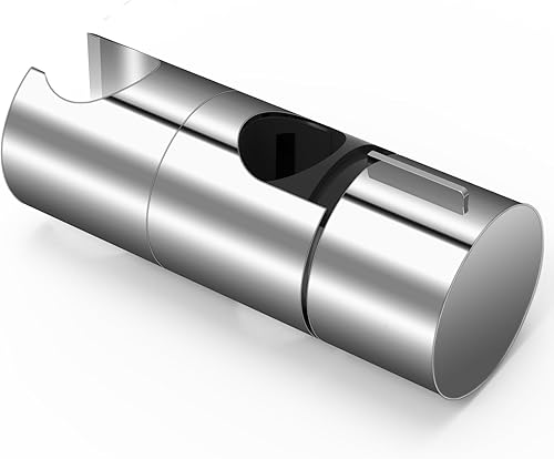 Handbrause Halterung Verstellbarer Durchmesser 18-25 mm Duschkopfhalterung, ABS+Verchromte Oberfläche Design Duschhalterung, Geeignet für Duschstangen mit Außendurchmesser von 18-25 mm (Silber) - Cheap-Us