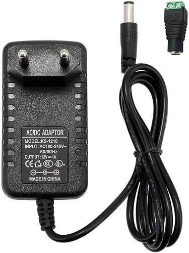 GreenSun LED Netzteil Netzadapter DC 12V, AC 100-240V Trafo für 3528/5050 LED Streifen 12W Maximal Stromversorgung 1A EU Stecker - Cheap-Us