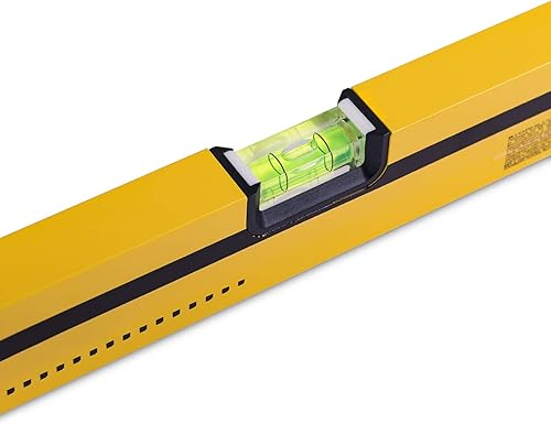 HARDY WORKING TOOLS Wasserwaage, Horizontal-, Vertikal-, Winkel- Libelle, Länge 40cm, Serie 42, gelb, A0730-420400, 1 Stück (1er Pack) - Cheap-Us