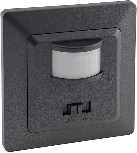 Milos Bewegungsmelder 160° Unterputz 2-Draht 250V, Ersetzt einen Lichtschalter LED 3-100Watt Grau Anthrazit - Cheap-Us