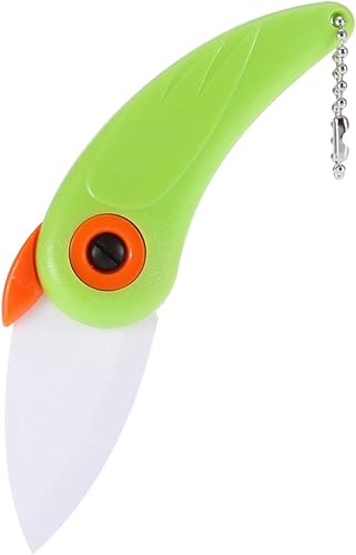 Joyzan Klappbares Mini Keramik Schälmesser, Ultrascharfe Kompakte Küchenklinge Präzisionsschneidewerkzeug Zum Schälen von Obst Gemüse Käse Süßes Tragbares Obstmesser Reisen Klappmesser Unterwegs - Cheap-Us