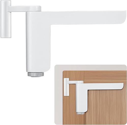 Türschließer für Innentür, geeignet für Universaltür, Mini-Türschloss, einfach zu installieren ohne Bohren, keine Schrauben erforderlich, einfache Montage (Weiß) - Cheap-Us