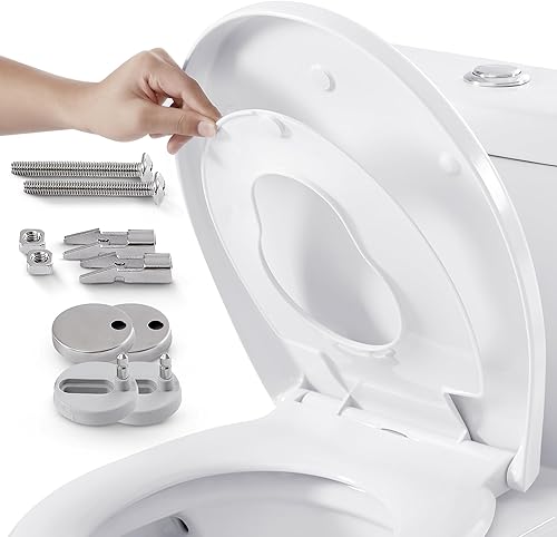Arebos WC Sitz mit Absenkautomatik | 2in1 Toilettendeckel mit Kindersitz softclose | (max. Belastung 150 kg) | Toilettensitz mit Klodeckel | einfache Montage | Duroplast Klodeckel oval universell - Cheap-Us