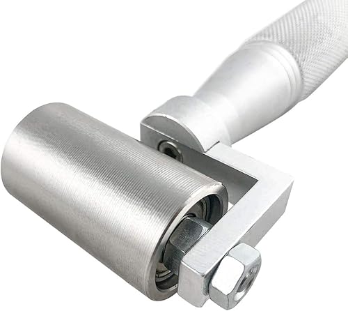 QWORK® Edelstahl Tapeten Nahtroller, Tapeten-Andrückroller mit Aluminiumlegierung Griff, Wand Papier Naht Dekoration Werkzeug (40mm) - Cheap-Us