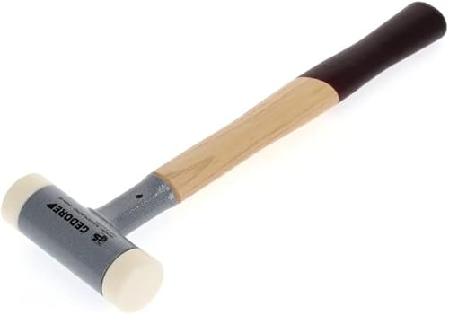 GEDORE Rückschlagfreier Schonhammer, Ø 40 mm, Stahlrohrstiel, Austauschbare Polyamid-Köpfe - Cheap-Us