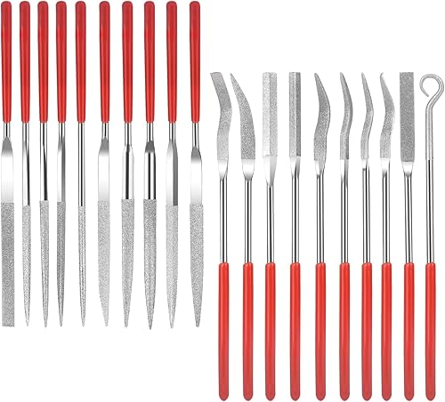 20 Stück Nadelfeilen Set, Mini Schmuck Handfeilen Zahnfeile Werkzeugsatz Metall Glas Stein Holz Schmuck Carving Schneiden - Cheap-Us