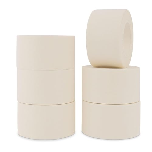 GOWTX 6 Stück Weißes Gewebeband Hand Zerrissen, 38mm Wasserdicht Handwerk Klebeband, Zeichnung DIY Papierklebeband Das Universelle, Klebeband zum Reparieren für Wohndekoration Auto Malerei - Cheap-Us