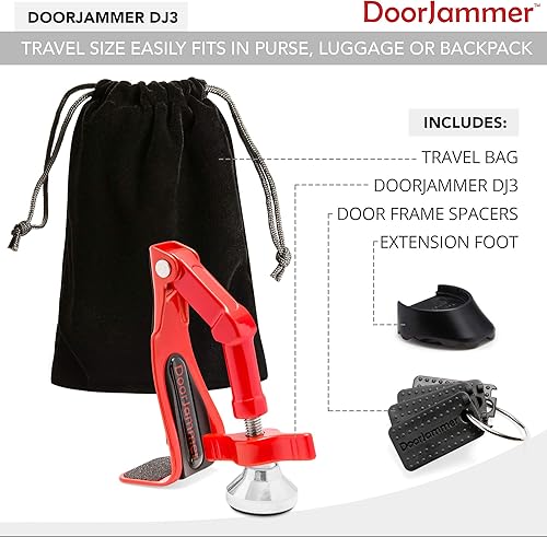 DoorJammer Lockdown Tragbares Türschloss für Haussicherheit und persönlichen Schutz (DJ4LD – DoorJammer Lockdown (schwer) - Cheap-Us