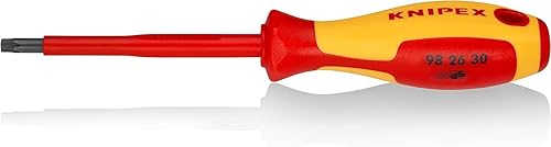 KNIPEX Schraubendreher für Torx-Schrauben isolierender Mehrkomponenten-Griff, VDE-geprüft brüniert 210 mm 98 26 30 - Cheap-Us