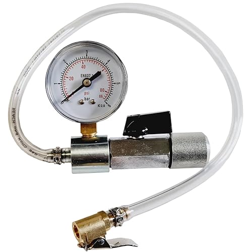 Adapter für Gefäßfüller mit Absperrventil u. Manometer 0-6 bar für Ausdehnungsgefäße - Cheap-Us