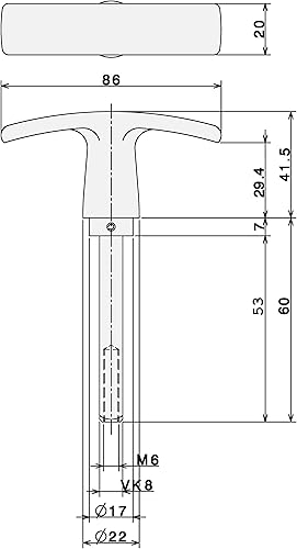 INTRA-TEC Garagentorgriff 9x60 mm Alu F1 + Innengriff Garagentor Kunststoff, 50cm Seil + Glocke - Cheap-Us