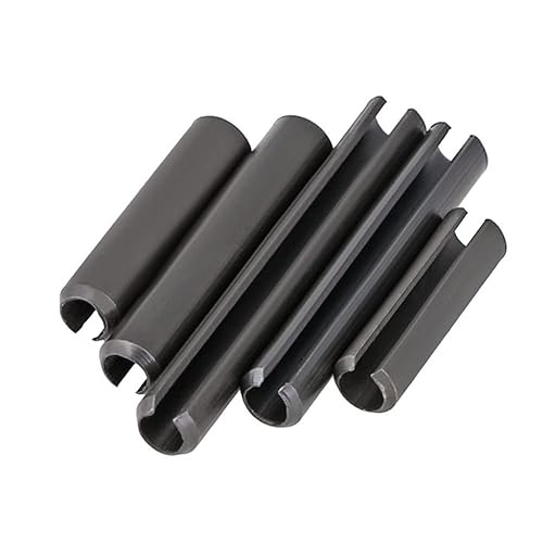 CONPHERON Geschlitzte Federstifte, Hohlspannstifte aus Kohlenstoffstahl, Schwarz, M10x80 mm,6 Stück - Cheap-Us