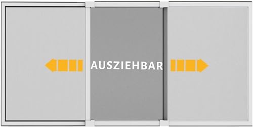 empasa Insektenschutz Fliegengitter Schiebefenster für Fenster mit Rolladen 'IMPULSO' Klemm-Montage ohne Bohren, ausziehbarer Fliegenschutz komplett aufgebaut in weiß oder anthrazit - Cheap-Us