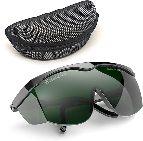 SEMNEANT UV-Schutzbrille PPE 300-3000nm Laserschutzbrille, für Rotlicht & IPL, verstellbare Bügel, entspricht DIN 166, DIN 170 & ISO 12609, Arbeitsschutzbrille OD4+ - Cheap-Us