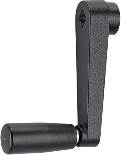 HALDER 24330.0424 Handkurbeln/Zink-Druckguss, Schwarz, Strukturmatt, l=80 mm/s=10 mm - Cheap-Us