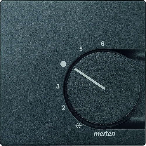 Schneider Electric Merten 534719 Zentralplatte für Raumtemperaturregler-Einsatz mit Wechselkontakt, System M, polarweiß glänzend, Made in Germany - Cheap-Us