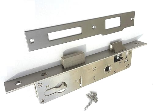 EDELSTAHL Gartentür Einsteckschloss SCHMAL 40 mm Schloss Dornmass 25 mm Rohrrahmenschloss Tor Tür Schloss - Cheap-Us