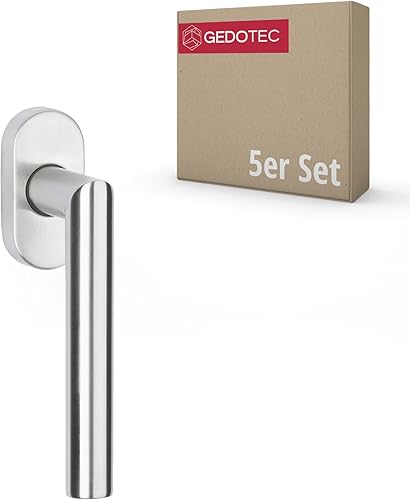 Gedotec Fenstergriff | 10 Stück | Edelstahl | Fensterolive 4-fach Kugelrasterung | Drehkipp-Rasterolive ohne Schließzylinder | Design Fensterbeschläge für Fenster & Terrassentüren & Balkontüren - Cheap-Us