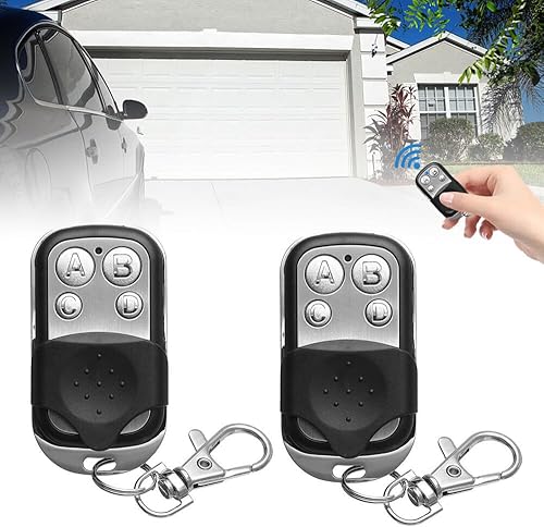 Gobesty 2 Stück Universal Garagentor Fernbedienung, 433 MHz Garagentoröffner Handsender Fernbedienung Klonen Garagentor Gate Transmitter für Schalter Licht, Garagentor, Rollladenschalter - Cheap-Us