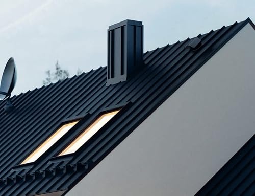 Flachlüfter für Kronendeckung aus Biberschwanzziegel, Dachlüfter Entlüfter Lüftungsziegel (RAL 8004 - Ziegelrot) - Cheap-Us