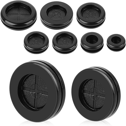 Gummitüllen Set, 52 Stück Kabeldurchführung Gummi, 7 Größen O Ring Gummi Sortiment, Kabeldurchführung Wasserdicht, Gummitüllen von Schützen Sie Stecker und Leitungen(8/10/16/20/22/25/38 mm) - Cheap-Us