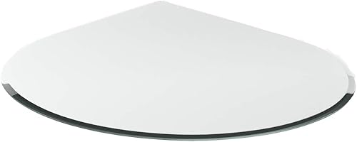 Funkenschutzplatte G3 tropfenförmig ESG 6mm x 1100mm x 1100mm mit 18mm Facette Glasplatte Bodenplatte Kaminplatte Funkenschutz Ofenplatte Kaminglas - Cheap-Us