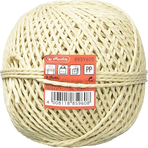 Herlitz 8859605 Bindfaden 100m, 45kg/ 20kg, Farbe braun - Cheap-Us