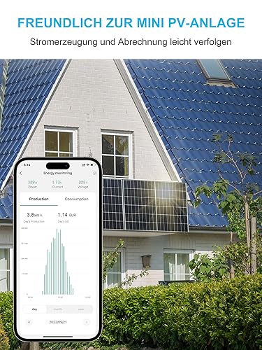 Smart WLAN Steckdose mit Strommessung EIGHTREE, Stromzähler für Balkonkraftwerk Steckdose Bidirektionale Messung von Stromverbrauch&Erzeugung in Mini-PV WLAN Steckdose für Balkonkraftwerken Nur 2.4G - Cheap-Us