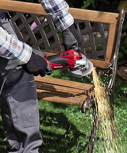 Einhell Winkelschleifer TE-AG 125 CE (1100 W, Scheibe Ø 125 mm, Konstantelektronik, Schutzhaube, Schlüssel im verstellbaren Zusatzhandgriff, ohne Trennscheibe) - Cheap-Us