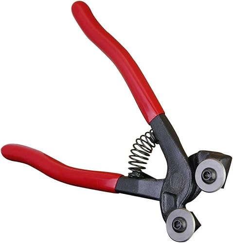 TANCUDER 200mm Mosaikzange Hartmetall Fliesenzange Glaszange Keramikfliesen-Schneidzange mit zwei Wolframkarbid-Abtasträdern Brechzange für Glas, Buntglas, Mosaik-Fliesen-Arbeitswerkzeug - Cheap-Us