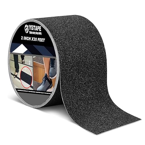 NUOOO Antirutsch Klebeband Streifen mit Selbstklebend 5cm x 10m Rutschfest Klebeband Außen Treppe für Innen- und Außenbereich - Cheap-Us