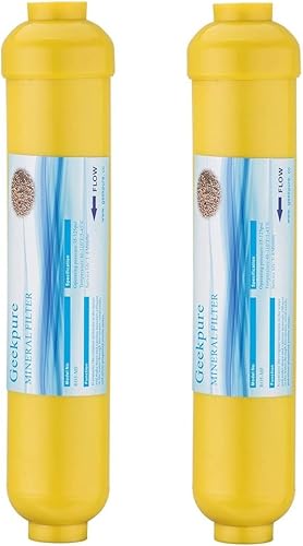 Geekpure 10 Zoll Inline-Mineralwasserfilter Upgrade für Umkehrosmose-System-1/4' Port Pack von 2 - Cheap-Us