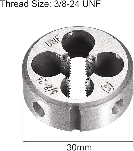 sourcing map 2 Stück 7/16'-20 UNF Rundeisen, Maschinen Gewinde Rechtsgewinde, legierter Werkzeugstahl, - Cheap-Us