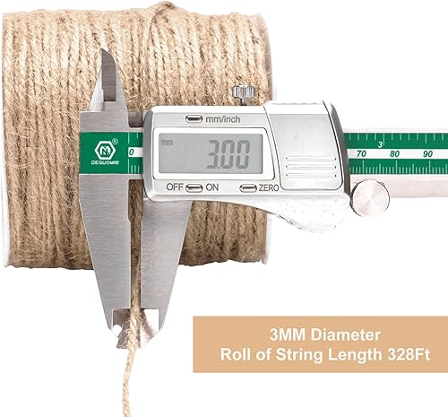 6MM Dicker Garten Bindfäden, 30M Hanfseil Garten Kordel, Dekokordel Schnur für Handwerk, Cat Scratch Post, Bündelung - Cheap-Us