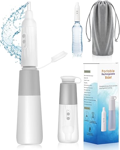 Elektrisch Portable Bidet Po Dusche 270 ml,Bidet Elektrisch Hochdruck Handbrause,Wiederaufladbares Tragbares Bidet für Unterwegs,Reisen und Hygiene - Cheap-Us