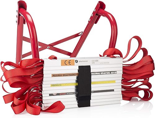 Smartwares Fluchtleiter – Universelles Befestigungssystem für den Notfall – Ideal für 1-stöckige Gebäude – 4,5 Meter – Belastbar bis 450 kg – 10.015.18 - Cheap-Us