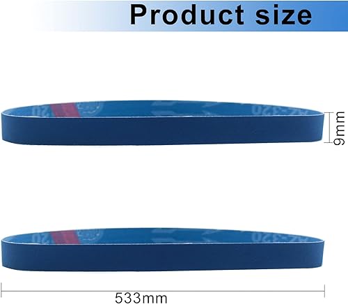 FEIHU 30 Stück Beruf Schleifband Set,Zirkoniumkorund Schleifbänder 9x 533 mm,je 5 Stück Körnung（60,80,100,120,240, 320) für bandschleifer schleifbänder,Schärfen, Entrosten - Cheap-Us