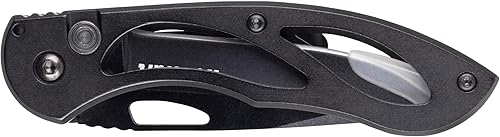 wolfcraft Freizeitmesser mit klappbarer, glatter Klinge I 4288000 I Vielseitiges Freizeitmesser für Hobby und Camping, schwarz - Cheap-Us